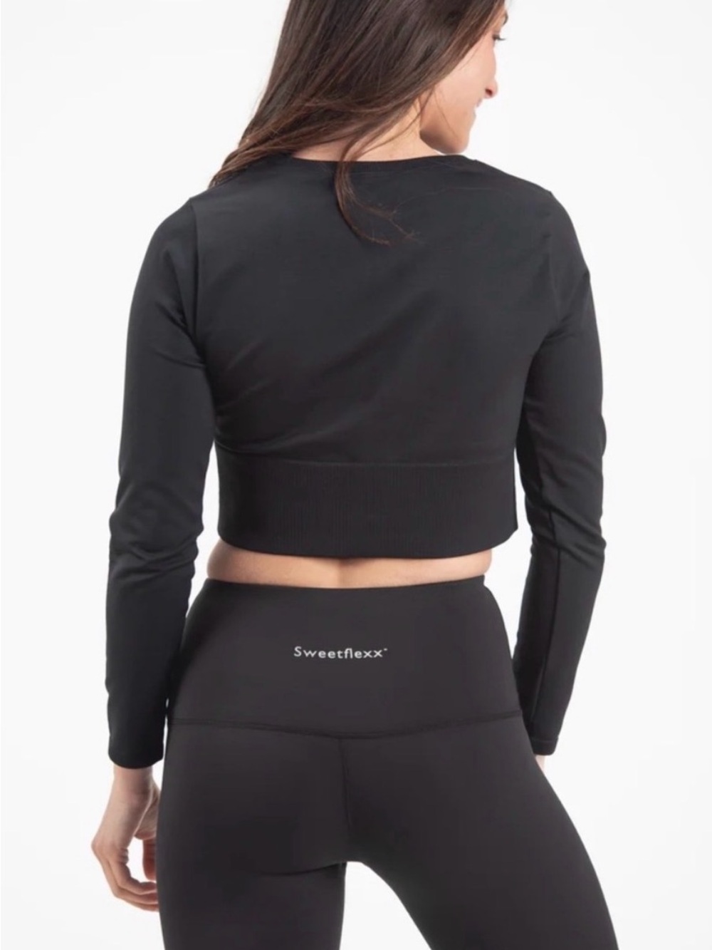 NWT SweetFlexx Full Length No Pocket Resistance Leggings Black Size 8